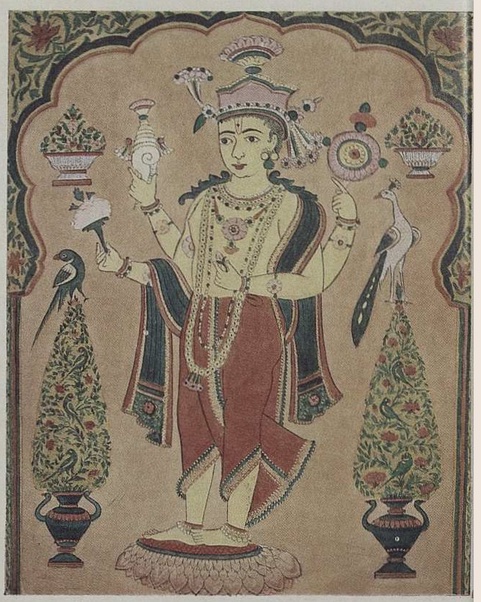 Vishnu, Menavali. Apte, B. K.; Maratha Wall Paintings: Wai, Menavali, Satara, Pune
